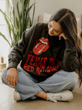 Rolling Stones Texas Tech Dazed Black Oversized Crew Sweatshirt