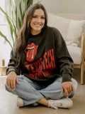 Rolling Stones Texas Tech Dazed Black Oversized Crew Sweatshirt