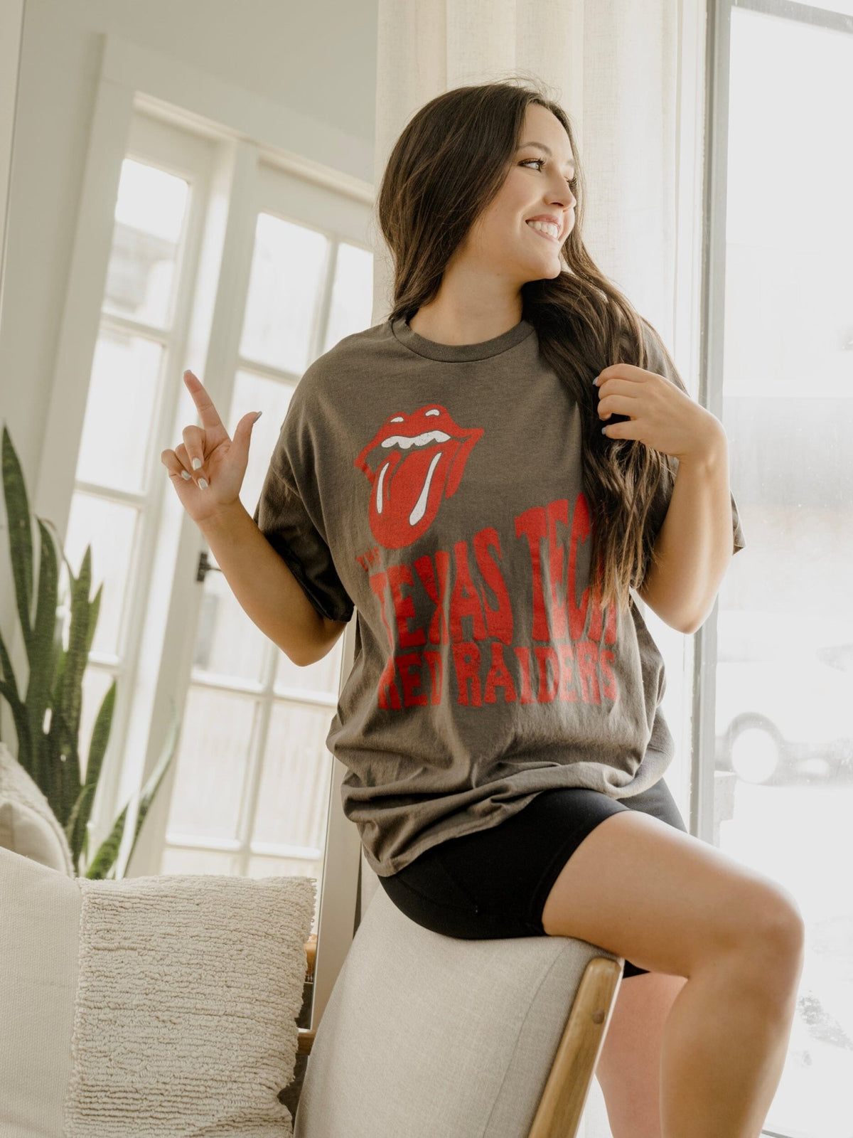 Rolling Stones Texas Tech Dazed Charcoal Thrifted Tee