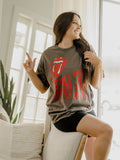 Rolling Stones Texas Tech Dazed Charcoal Thrifted Tee