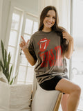 Rolling Stones Texas Tech Dazed Charcoal Thrifted Tee