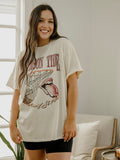 Rolling Stones University of Alabama Basketball Net Off White Thrifted Tee