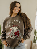 Rolling Stones University of Alabama Helmet Lick Charcoal Thrifted Sweatshirt