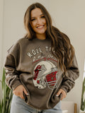 Rolling Stones University of Alabama Helmet Lick Charcoal Thrifted Sweatshirt