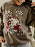 Rolling Stones University of Alabama Helmet Lick Charcoal Thrifted Sweatshirt