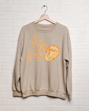 Rolling Stones Vols Go Big Orange Malibu Puff Ink Sand Thrifted Sweatshirt