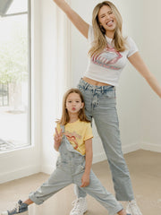 Rolling Stones World's Greatest Band White Micro Cropped Tee