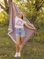 Rolling Stones World's Greatest Band White Micro Cropped Tee