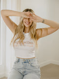 Seychelles White Micro Cropped Tank