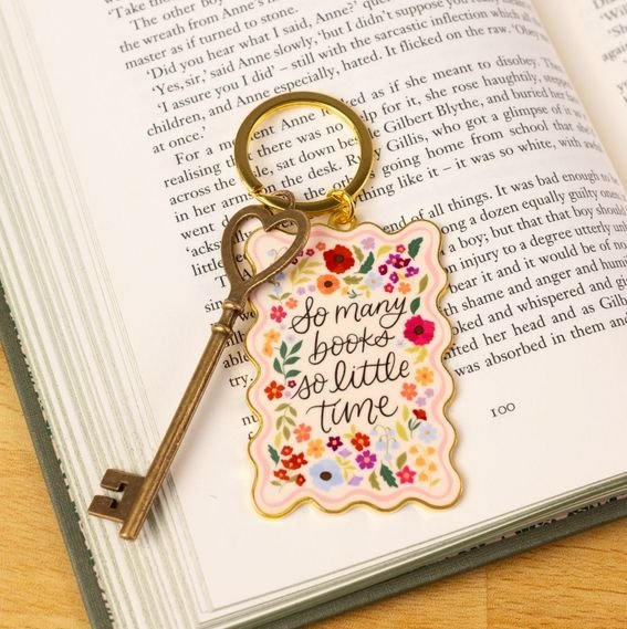 So Many Books So Little Time Keychain