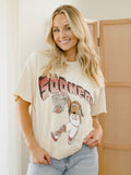 Sooners Basketball Mascot Dunk Off White Thrifted Tee