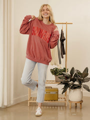 Sooners Mono Puff Ink Crimson Sweatshirt