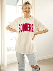 Sooners Mono Puff Ink Off White Heavyweight Tee