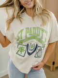 St. Patrick's Day Patch Off White Thrifted Tee