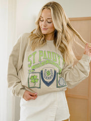 St. Patrick's Day Patch Sand Thrifted Sweatshirt