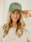 Take Me Back To Tulsa Embroidered Green Trucker Hat