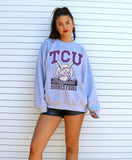 TCU Horned Frogs Baseball Gray Thrifted Sweatshirt