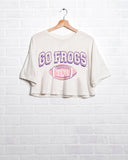 TCU Horned Frogs Wonka Football Off White Cropped Tee