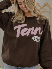 Tennessee 1796 Puff Ink Dark Brown Sweatshirt