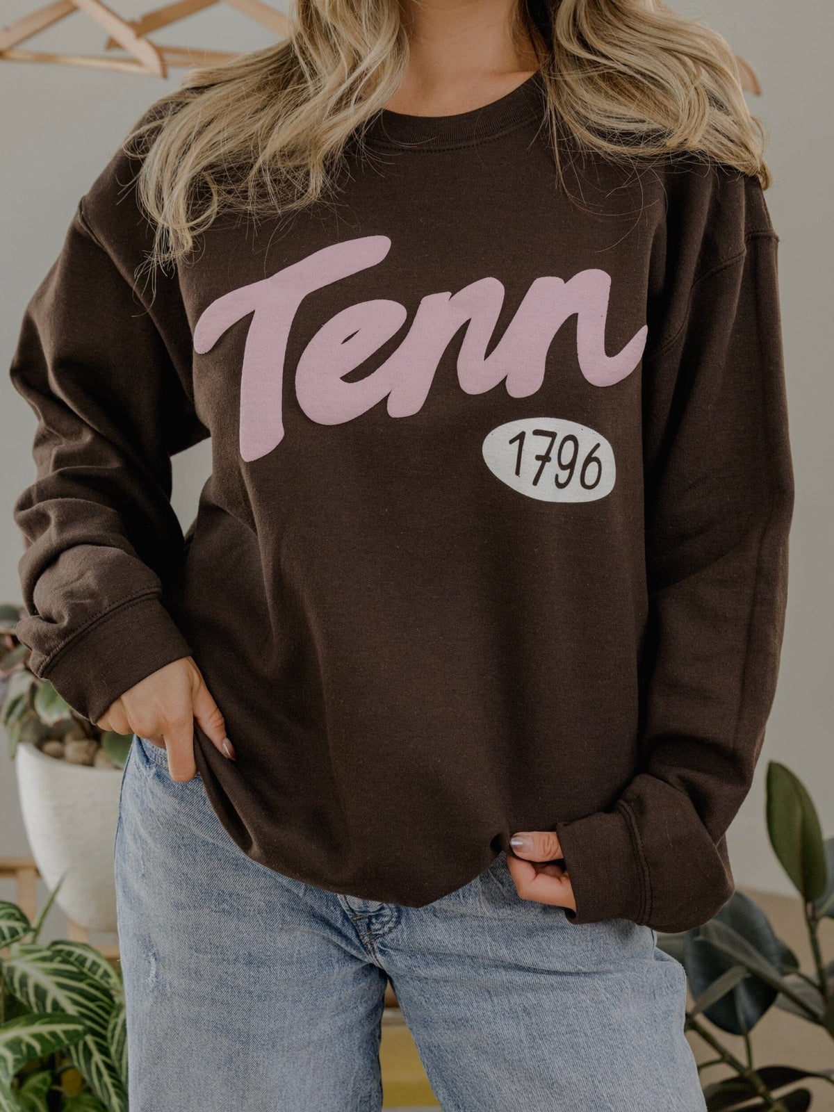 Tennessee 1796 Puff Ink Dark Brown Sweatshirt