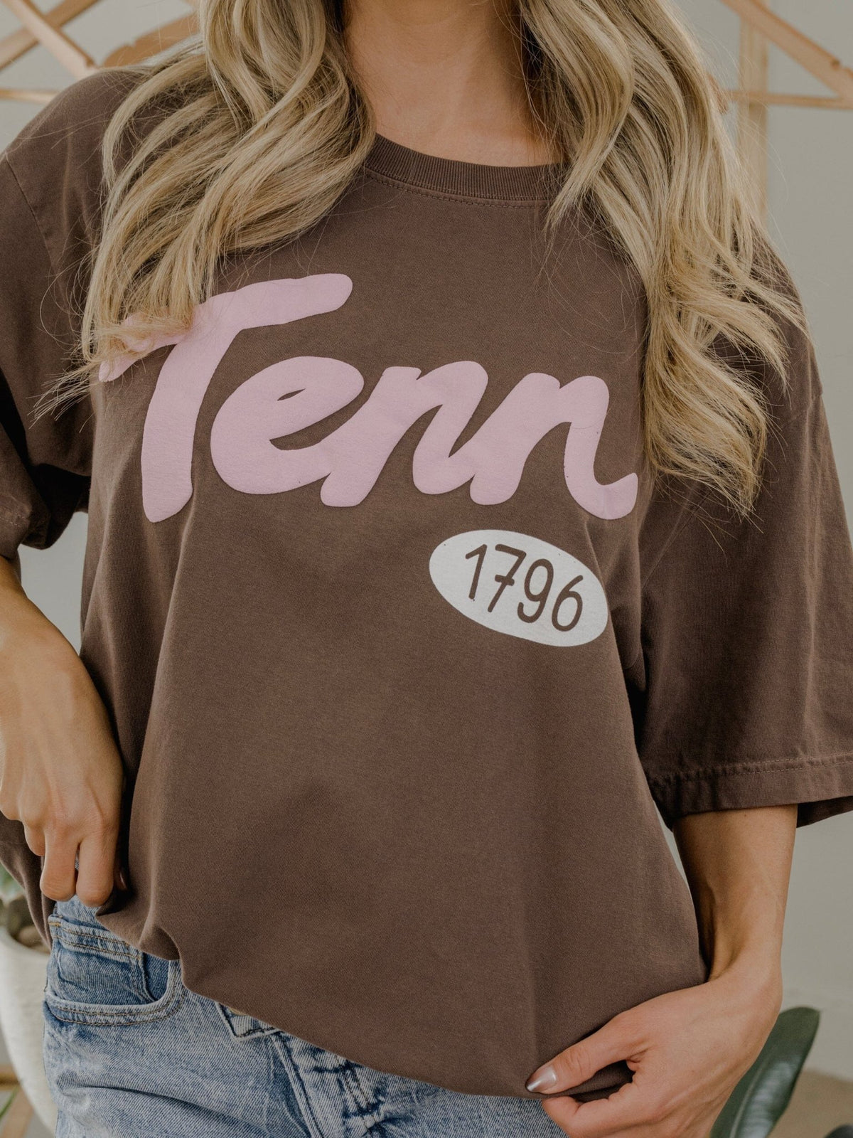 Tennessee 1796 Puff Ink Washed Cocoa Heavyweight Tee