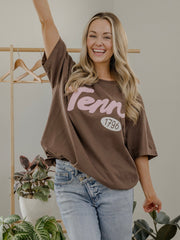 Tennessee 1796 Puff Ink Washed Cocoa Heavyweight Tee