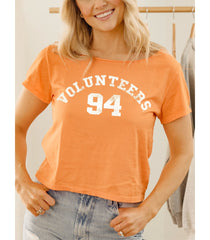Tennessee Vols College Arch Orange Off Shoulder Tee