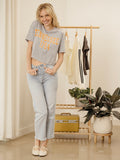 Tennessee Vols College Block Puff Ink Gray Cropped Tee
