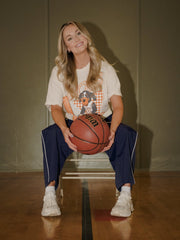 Tennessee Vols Courtside Basketball Off White Thrifted Tee