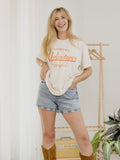 Tennessee Vols Football Stencil Off White Thrifted Tee