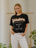 Tennessee Vols Letterman Black Thrifted Tee