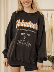 Tennessee Vols Letterman Charcoal Chrome Hi Dive Sweatshirt