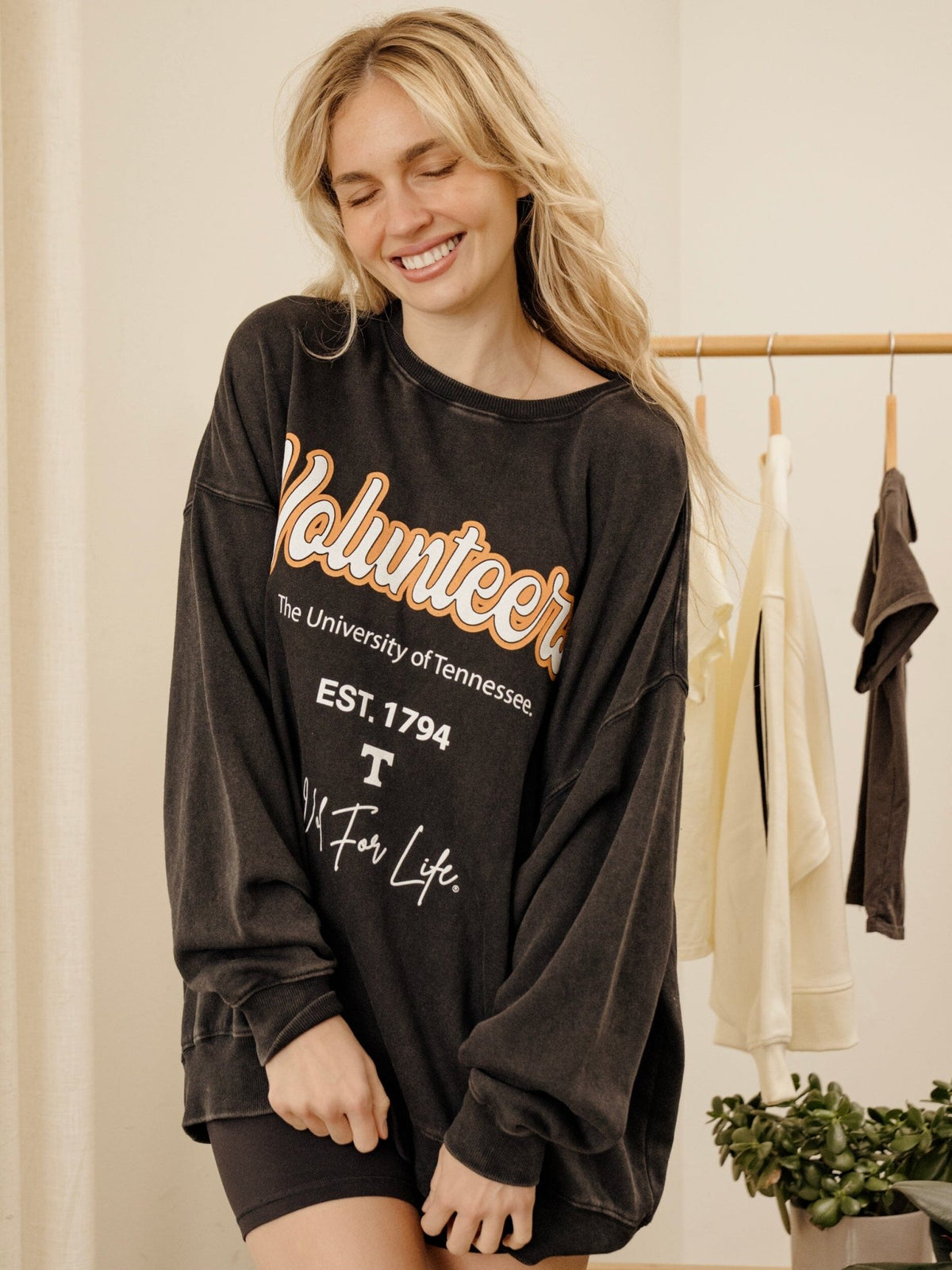 Tennessee Vols Letterman Charcoal Chrome Hi Dive Sweatshirt