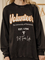 Tennessee Vols Letterman Charcoal Chrome Hi Dive Sweatshirt
