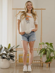 Tennessee Vols Mascot Flag Vintage White Ellie Perfect Tee