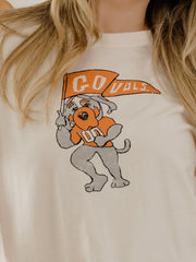 Tennessee Vols Mascot Flag Vintage White Ellie Perfect Tee