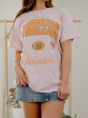 Tennessee Vols Wave Arch Pink Thrifted Tee