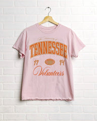 Tennessee Vols Wave Arch Pink Thrifted Tee