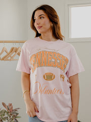 Tennessee Vols Wave Arch Pink Thrifted Tee