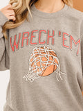 Texas Tech Basketball Fling Puff Ink Gray Thrifted Sweatshirt