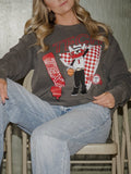 Texas Tech Courtside Basketball Pepper Sweatshirt