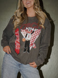 Texas Tech Courtside Basketball Pepper Sweatshirt