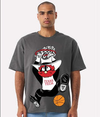 Texas Tech Double Baller Asphalt Heavyweight Tee