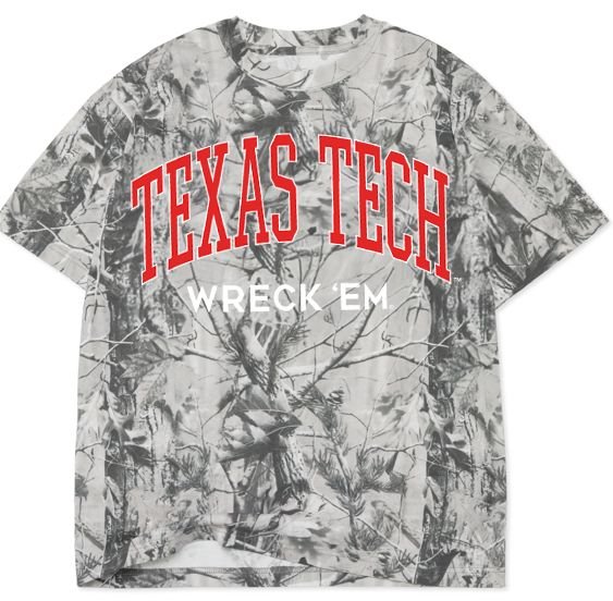 Texas Tech Filled Gault Black/White Camouflage Tee
