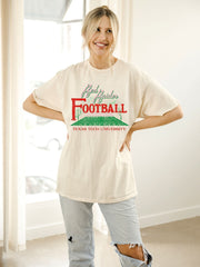 Texas Tech Football Field Off White Thrifted Tee