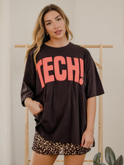 Texas Tech Mono Puff Ink Smoke One Size Tee