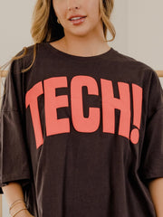 Texas Tech Mono Puff Ink Smoke One Size Tee