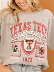 Texas Tech Prep Patch Gray Thrifted Tee