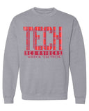Texas Tech Preppy Plaid Gray Thrifted Sweatshirt
