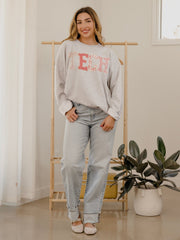 Texas Tech Quilted Puff Ink Ash Gray Thrifted Sweatshirt